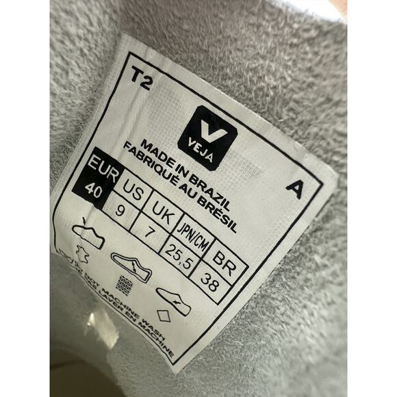 Veja Women’s Sneakers White Leather Black V Logo Lace Up Shoes Size EU 40 US 9 - Picture 10 of 12